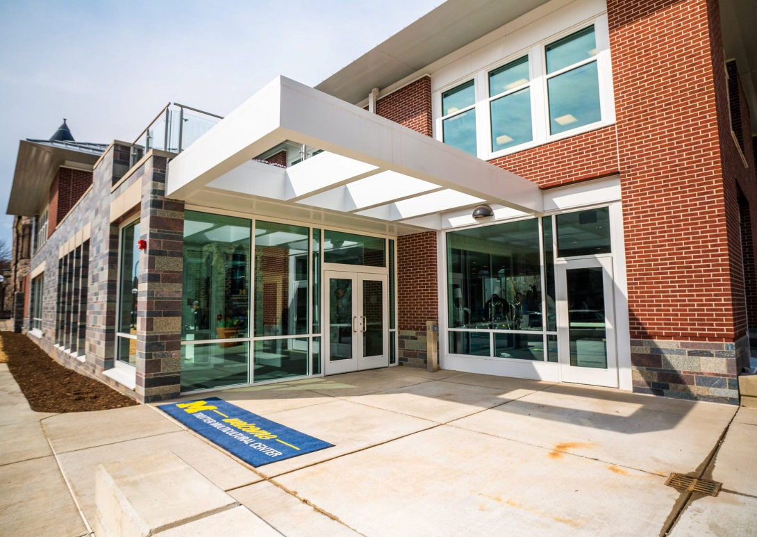 Exterior of Trotter Multicultural Center on a sunny day.